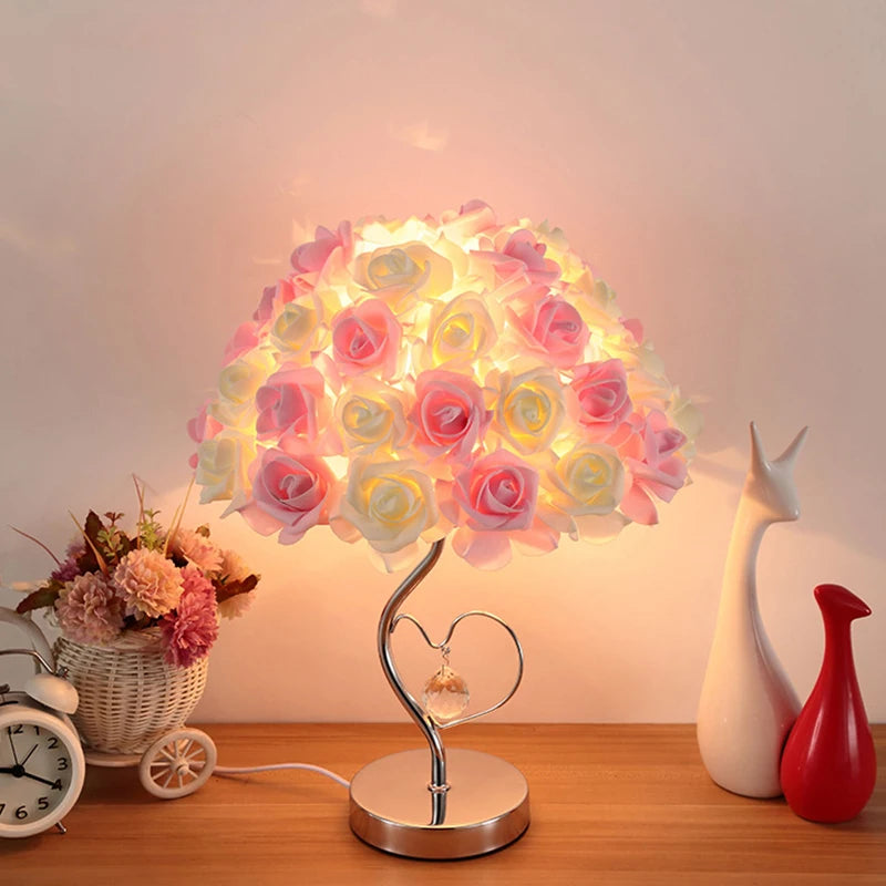  Roses Flower Table Lamp for Valentine'S Day Gift  